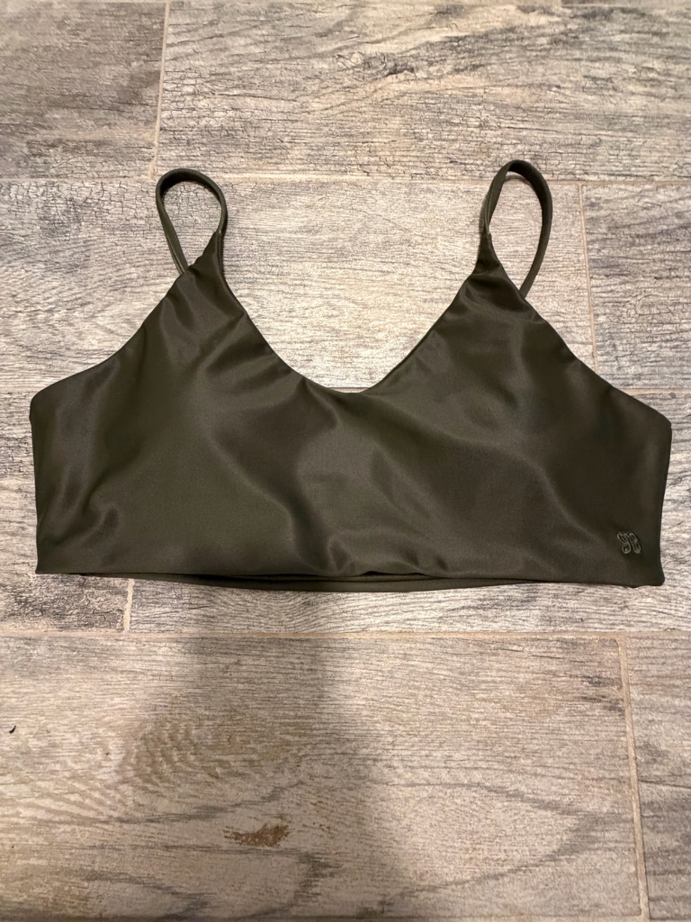 Albion Olive Green “Rise” Bikini Top